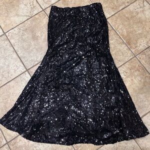 L&B Lucky & Blessed Flare Mermaid Sequin Party Skirt New Medium